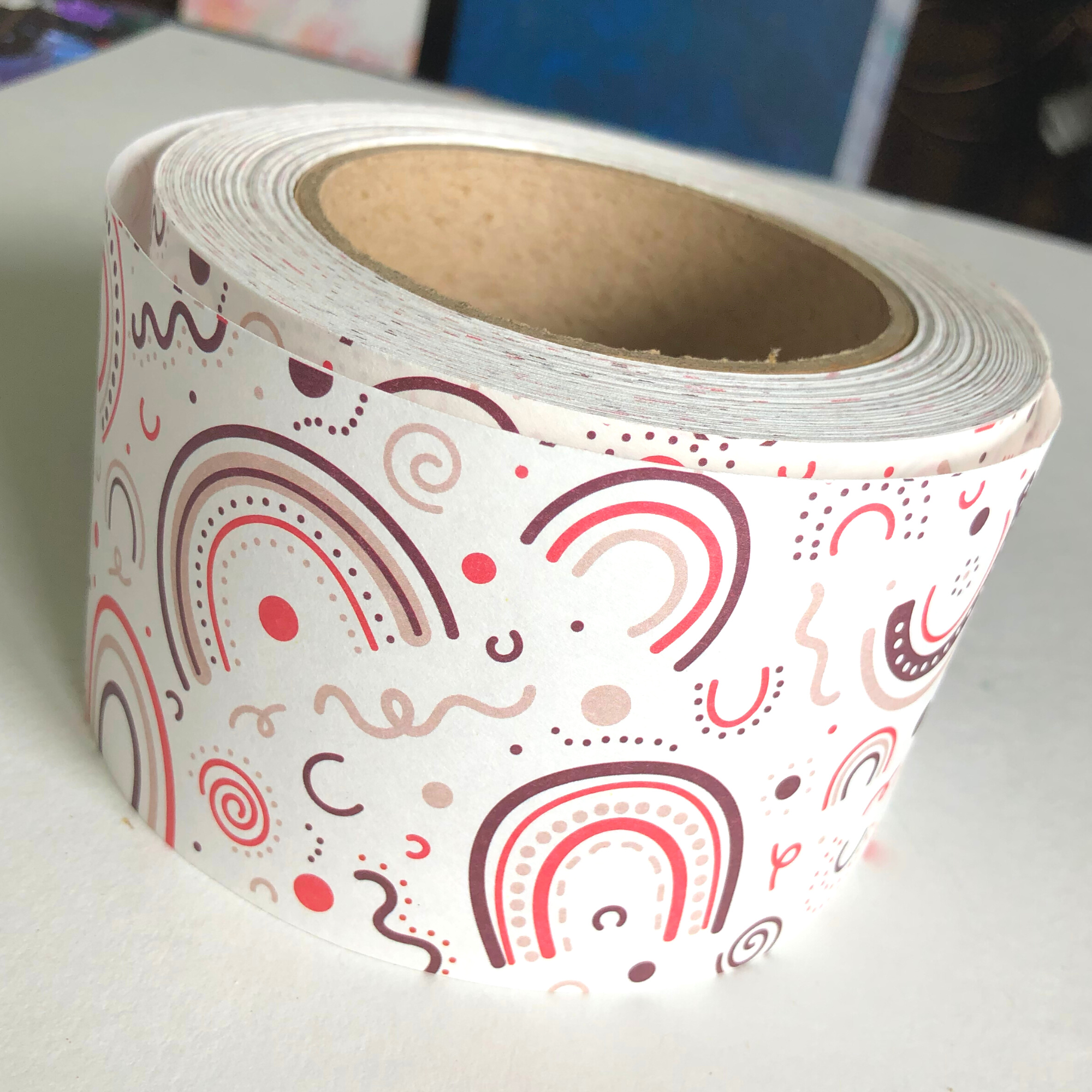 Boho Rainbow Water Activated Packing Tape - Gummed Paper Tape for Smal –  Mailed It Packaging